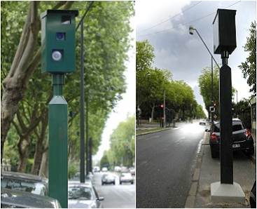 Deux images de radars feu rouge